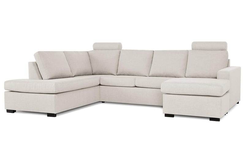 Crazy 4-sits Vänstervänd U-formad Large Soffa med Divan och Schäslong i Tyg - Beige - Products - Möbler - Soffa - Divansoffa & schäslongsoffa - 4 sits soffa med divan