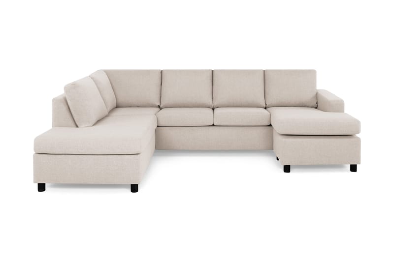 Crazy 4-sits Vänstervänd U-formad Large Soffa med Divan och Schäslong i Tyg - Beige - Products - Möbler - Soffa - Divansoffa & schäslongsoffa - 4 sits soffa med divan