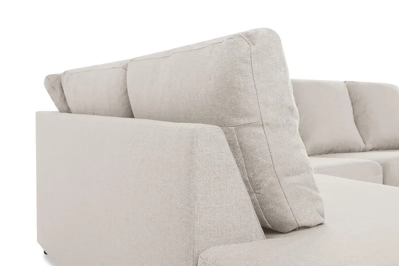 Crazy 4-sits Vänstervänd U-formad Large Soffa med Divan och Schäslong i Tyg - Beige - Products - Möbler - Soffa - Divansoffa & schäslongsoffa - 4 sits soffa med divan