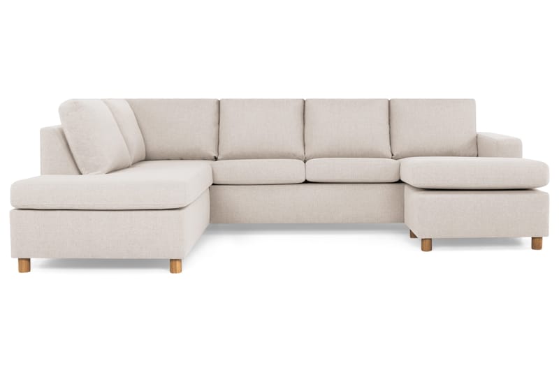 Crazy 4-sits Vänstervänd U-formad Large Soffa med Divan och Schäslong i Tyg - Beige - Products - Möbler - Soffa - Divansoffa & schäslongsoffa - 4 sits soffa med divan