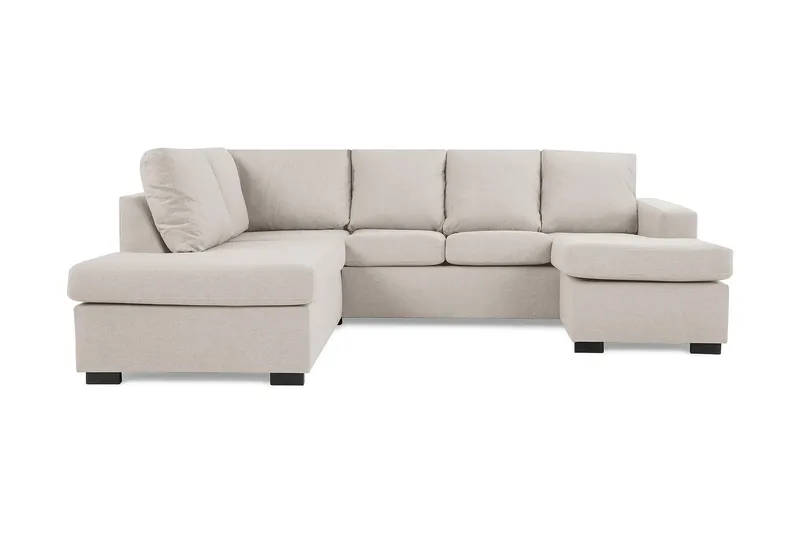 Crazy 4-sits Vänstervänd U-formad Large Soffa med Divan och Schäslong i Tyg - Beige - Products - Möbler - Soffa - Divansoffa & schäslongsoffa - 4 sits soffa med divan