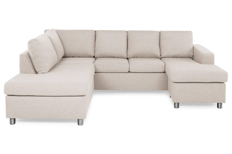 Crazy 4-sits Vänstervänd U-formad Large Soffa med Divan och Schäslong i Tyg - Beige - Products - Möbler - Soffa - Divansoffa & schäslongsoffa - 4 sits soffa med divan