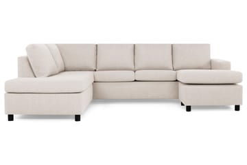 Crazy 4-sits Vänstervänd U-formad Large Soffa med Divan och Schäslong i Tyg - Beige - Products - Möbler - Soffa - Divansoffa & schäslongsoffa - 4 sits soffa med divan