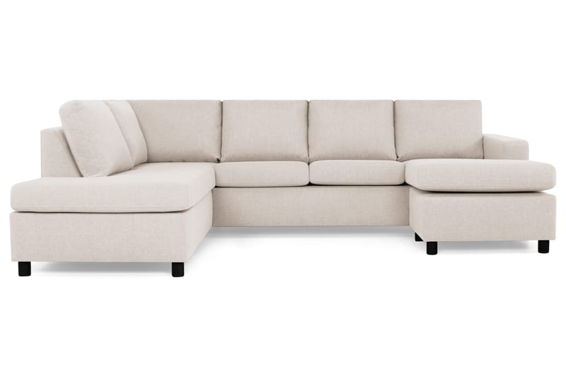 Crazy 4-sits Vänstervänd U-formad Large Soffa med Divan och Schäslong i Tyg - Beige - Products - Möbler - Soffa - Divansoffa & schäslongsoffa - 4 sits soffa med divan