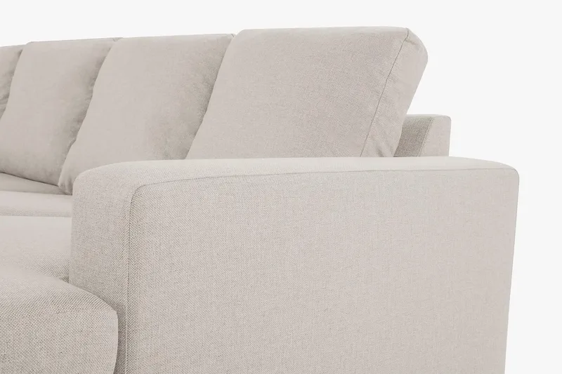 Crazy 4-sits Vänstervänd U-formad Large Soffa med Divan och Schäslong i Tyg - Beige - Products - Möbler - Soffa - Divansoffa & schäslongsoffa - 4 sits soffa med divan