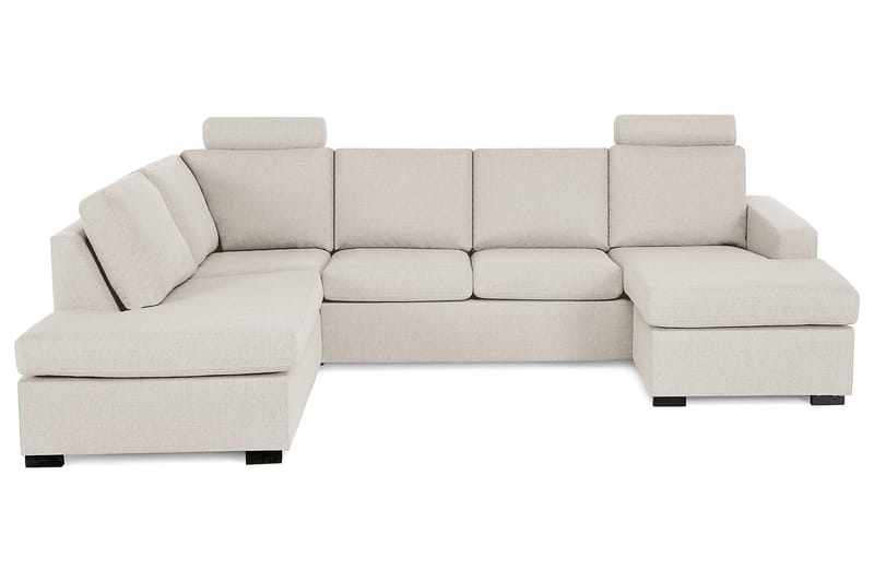Crazy 4-sits Vänstervänd U-formad Large Soffa med Divan och Schäslong i Tyg - Beige - Products - Möbler - Soffa - Divansoffa & schäslongsoffa - 4 sits soffa med divan