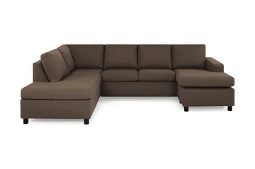 Crazy 4-sits Vänstervänd U-formad Large Soffa med Divan och Schäslong i Tyg - Brun - Products - Möbler - Soffa - Divansoffa & schäslongsoffa - 3 sits soffa med divan