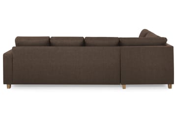 Crazy 4-sits Vänstervänd U-formad Large Soffa med Divan och Schäslong i Tyg - Brun - Products - Möbler - Soffa - Divansoffa & schäslongsoffa - 4 sits soffa med divan