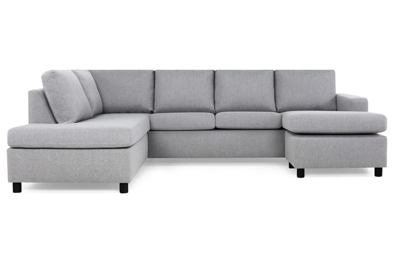 Crazy 4-sits Vänstervänd U-formad Large Soffa med Divan och Schäslong i Tyg - Grå - Products - Möbler - Soffa - Divansoffa & schäslongsoffa - 4 sits soffa med divan