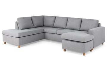 Crazy 4-sits Vänstervänd U-formad Large Soffa med Divan och Schäslong i Tyg - Grå - Products - Möbler - Soffa - Divansoffa & schäslongsoffa - 4 sits soffa med divan