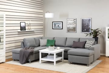 Crazy 4-sits Vänstervänd U-formad Large Soffa med Divan och Schäslong i Tyg - Grå - Products - Möbler - Soffa - Divansoffa & schäslongsoffa - 4 sits soffa med divan