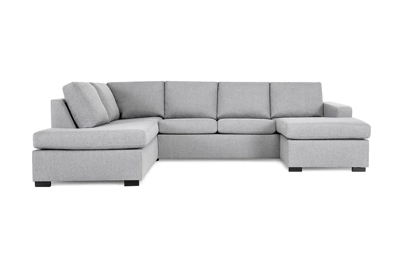 Crazy 4-sits Vänstervänd U-formad Large Soffa med Divan och Schäslong i Tyg - Grå - Products - Möbler - Soffa - Divansoffa & schäslongsoffa - 4 sits soffa med divan