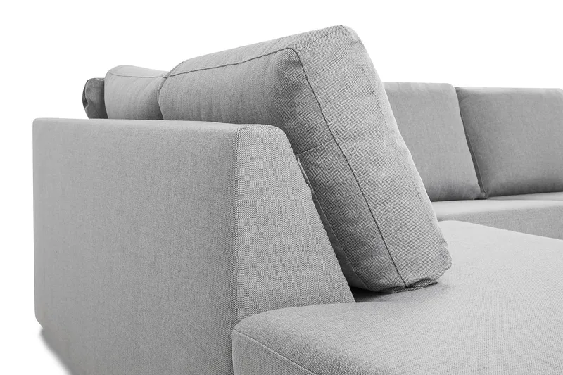 Crazy 4-sits Vänstervänd U-formad Large Soffa med Divan och Schäslong i Tyg - Grå - Products - Möbler - Soffa - Divansoffa & schäslongsoffa - 4 sits soffa med divan