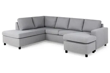 Crazy 4-sits Vänstervänd U-formad Large Soffa med Divan och Schäslong i Tyg - Grå - Products - Möbler - Soffa - Divansoffa & schäslongsoffa - 4 sits soffa med divan