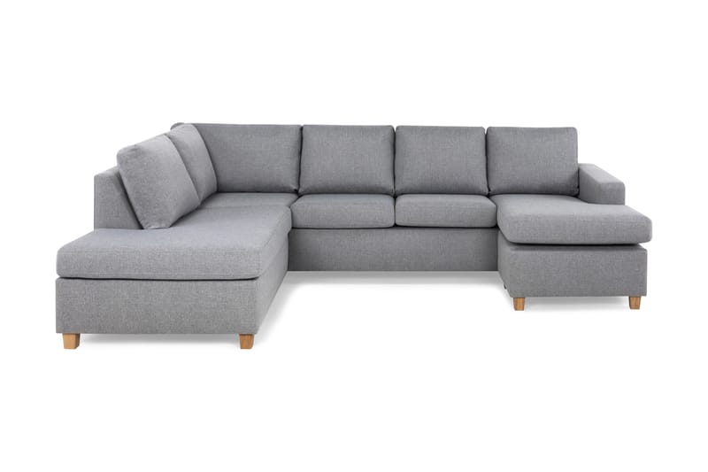 Crazy 4-sits Vänstervänd U-formad Large Soffa med Divan och Schäslong i Tyg - Grå - Products - Möbler - Soffa - Divansoffa & schäslongsoffa - 4 sits soffa med divan