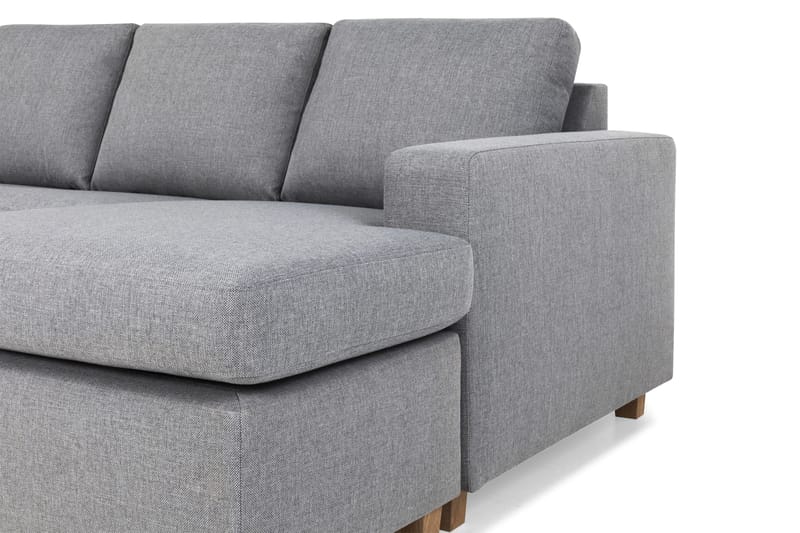 Crazy 4-sits Vänstervänd U-formad Large Soffa med Divan och Schäslong i Tyg - Grå - Products - Möbler - Soffa - Divansoffa & schäslongsoffa - 4 sits soffa med divan