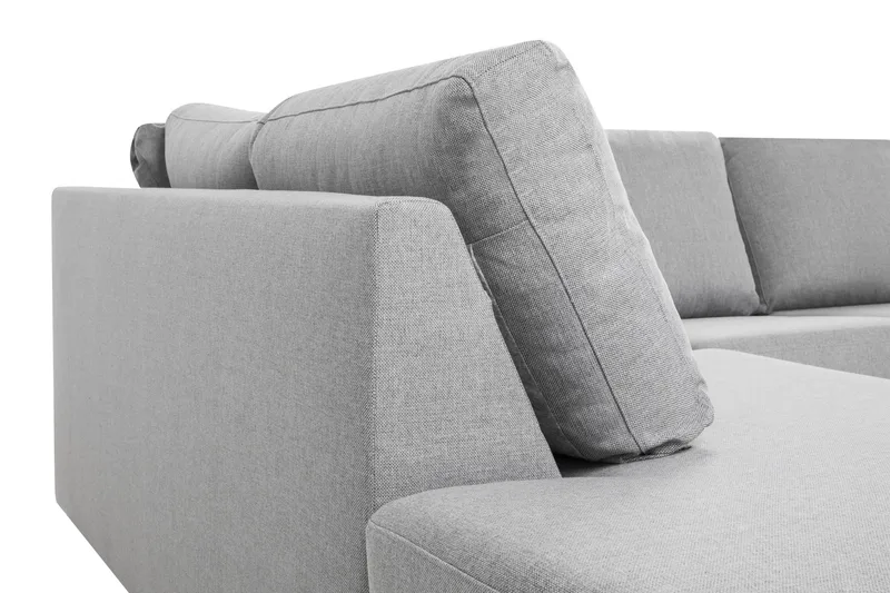 Crazy 4-sits Vänstervänd U-formad Large Soffa med Divan och Schäslong i Tyg - Grå - Products - Möbler - Soffa - Divansoffa & schäslongsoffa - 4 sits soffa med divan