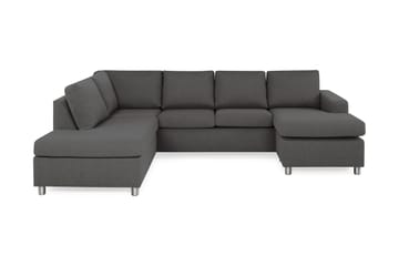 Crazy 4-sits Vänstervänd U-formad Large Soffa med Divan och Schäslong i Tyg - Mörkgrå - Products - Möbler - Soffa - Divansoffa & schäslongsoffa - 4 sits soffa med divan