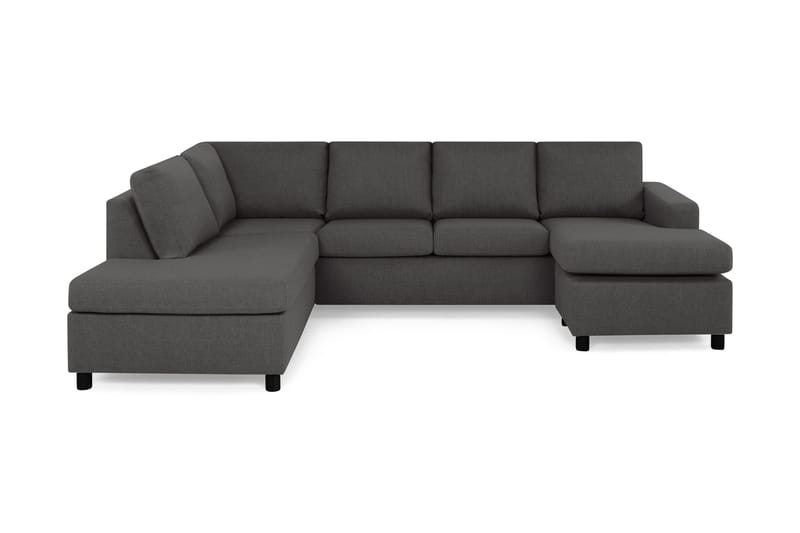 Crazy 4-sits Vänstervänd U-formad Large Soffa med Divan och Schäslong i Tyg - Mörkgrå - Products - Möbler - Soffa - Divansoffa & schäslongsoffa - 4 sits soffa med divan