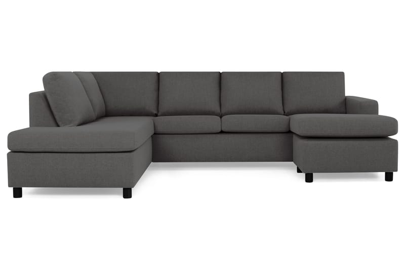 Crazy 4-sits Vänstervänd U-formad Large Soffa med Divan och Schäslong i Tyg - Mörkgrå - Products - Möbler - Soffa - Divansoffa & schäslongsoffa - 4 sits soffa med divan