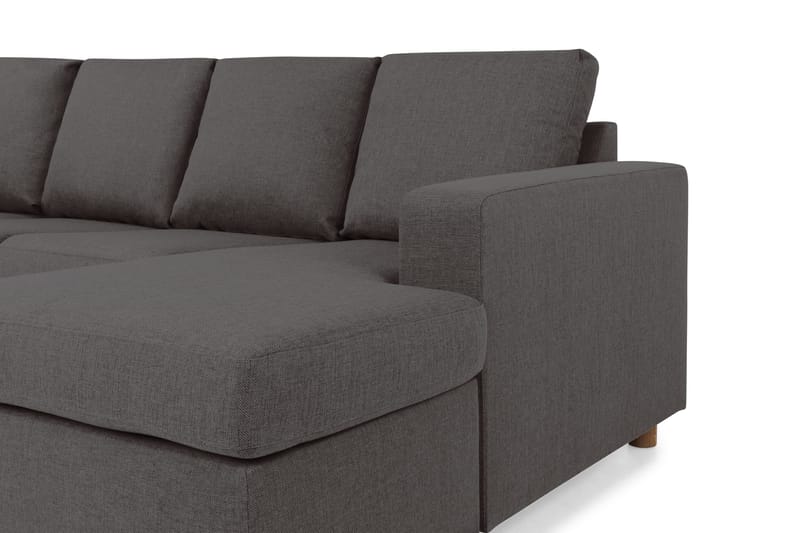 Crazy 4-sits Vänstervänd U-formad Small Soffa med Divan och Schäslong i Tyg - Mörkgrå - Products - Möbler - Soffa - Divansoffa & schäslongsoffa - 3 sits soffa med divan