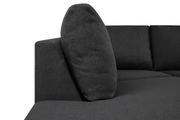 Crazy 4-sits Vänstervänd U-formad Small Soffa med Divan och Schäslong i Tyg - Mörkgrå - Products - Möbler - Soffa - Divansoffa & schäslongsoffa - 3 sits soffa med divan