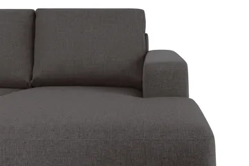 Crazy 4-sits Vänstervänd U-formad Small Soffa med Divan och Schäslong i Tyg - Mörkgrå - Products - Möbler - Soffa - Divansoffa & schäslongsoffa - 3 sits soffa med divan
