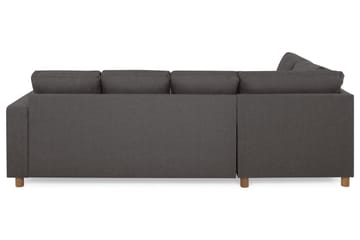 Crazy 4-sits Vänstervänd U-formad Small Soffa med Divan och Schäslong i Tyg - Mörkgrå - Products - Möbler - Soffa - Divansoffa & schäslongsoffa - 3 sits soffa med divan