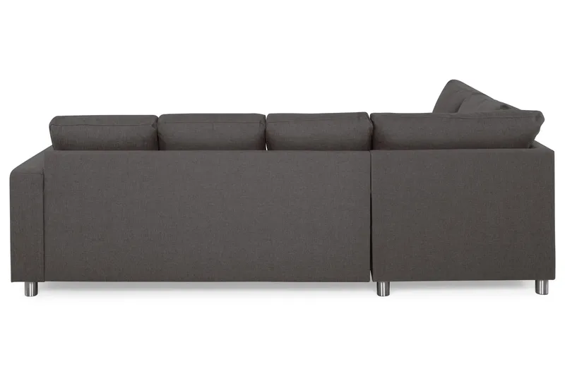 Crazy 4-sits Vänstervänd U-formad Small Soffa med Divan och Schäslong i Tyg - Mörkgrå - Products - Möbler - Soffa - Divansoffa & schäslongsoffa - 3 sits soffa med divan