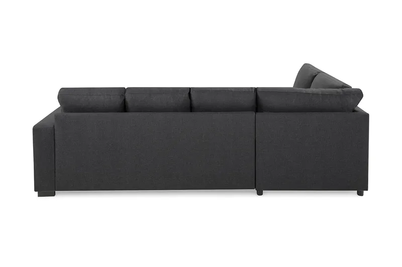 Crazy 4-sits Vänstervänd U-formad Small Soffa med Divan och Schäslong i Tyg - Mörkgrå - Products - Möbler - Soffa - Divansoffa & schäslongsoffa - 3 sits soffa med divan