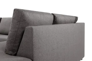 Crazy Limited Edition 4-sits Högervänd L-formad Schäslongsoffa i Tyg - Grå - Products - Möbler - Soffa - Divansoffa & schäslongsoffa - 4 sits soffa med divan