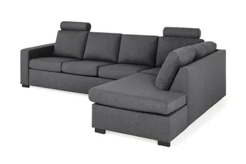 Crazy Limited Edition 4-sits Högervänd L-formad Schäslongsoffa i Tyg - Mörkgrå - Products - Möbler - Soffa - Divansoffa & schäslongsoffa - 4 sits soffa med divan
