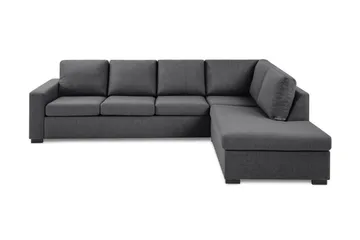 Crazy Limited Edition 4-sits Högervänd L-formad Schäslongsoffa i Tyg - Mörkgrå - Products - Möbler - Soffa - Divansoffa & schäslongsoffa - 4 sits soffa med divan