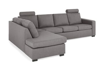 Crazy Limited Edition 4-sits Vänstervänd L-formad Djup Schäslongsoffa i Tyg - Grå - Products - Möbler - Soffa - Divansoffa & schäslongsoffa - 4 sits soffa med divan