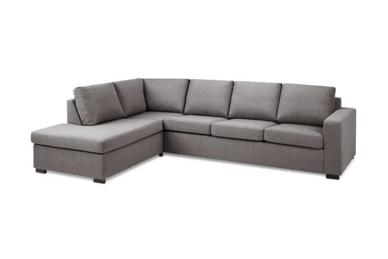 Crazy Limited Edition 4-sits Vänstervänd L-formad Djup Schäslongsoffa i Tyg - Grå - Products - Möbler - Soffa - Divansoffa & schäslongsoffa - 4 sits soffa med divan