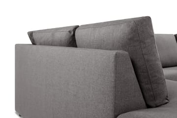 Crazy Limited Edition 4-sits Vänstervänd L-formad Djup Schäslongsoffa i Tyg - Grå - Products - Möbler - Soffa - Divansoffa & schäslongsoffa - 4 sits soffa med divan