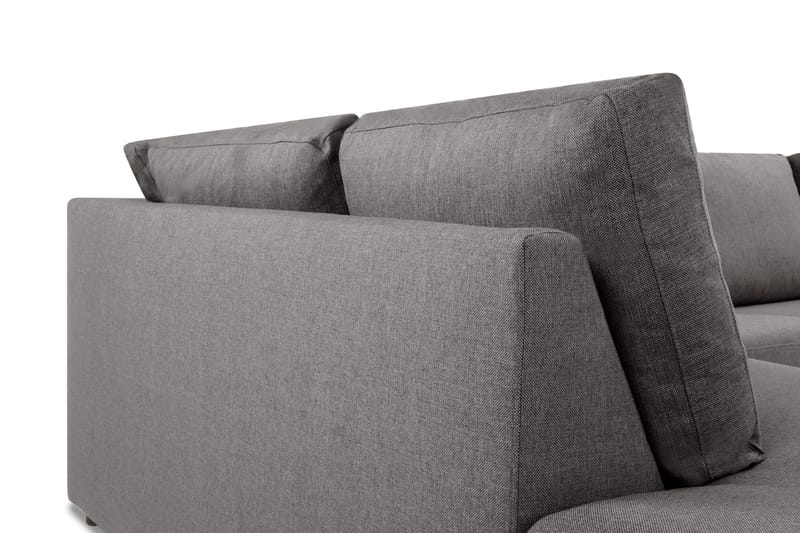 Crazy Limited Edition 4-sits Vänstervänd L-formad Djup Schäslongsoffa i Tyg - Grå - Products - Möbler - Soffa - Divansoffa & schäslongsoffa - 4 sits soffa med divan