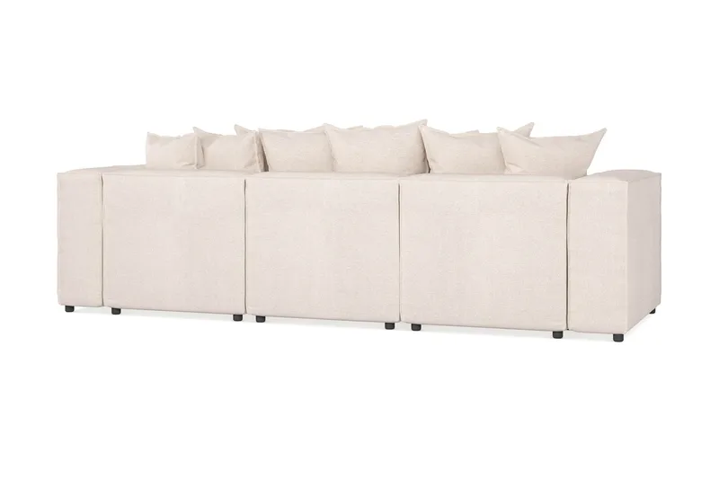 Cubo 4-sits Djup Modulsoffa med Divan i Tyg - Beige - Products - Möbler - Soffa - Divansoffa & schäslongsoffa - 3 sits soffa med divan