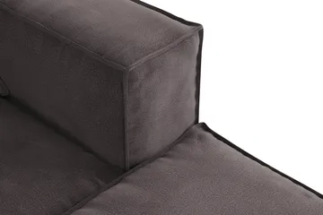 Cubo 4-sits Vändbar L-formad Djup Modulsoffa med Divan i Sammet - Mörkgrå - Products - Möbler - Soffa - Divansoffa & schäslongsoffa - 3 sits soffa med divan