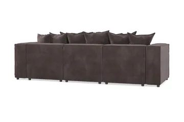 Cubo 4-sits Vändbar L-formad Djup Modulsoffa med Divan i Sammet - Mörkgrå - Products - Möbler - Soffa - Divansoffa & schäslongsoffa - 3 sits soffa med divan