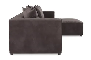 Cubo 4-sits Vändbar L-formad Djup Modulsoffa med Divan i Sammet - Mörkgrå - Products - Möbler - Soffa - Divansoffa & schäslongsoffa - 3 sits soffa med divan