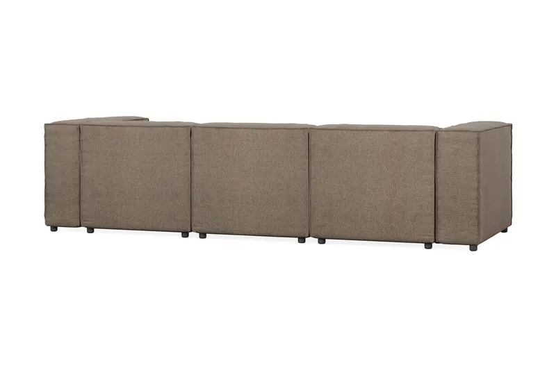 Cubo 4-sits Vändbar L-formad Djup Modulsoffa med Divan i Tyg - Grå - Products - Möbler - Soffa - Divansoffa & schäslongsoffa - 3 sits soffa med divan