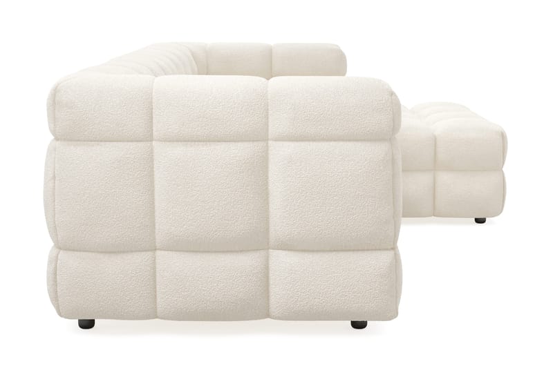 Elise 4-sits Högervänd L-formad Bubblig Divansoffa 274 cm i Bouclé - Gräddvit - Products - Möbler - Soffa - Divansoffa & schäslongsoffa - 4 sits soffa med divan