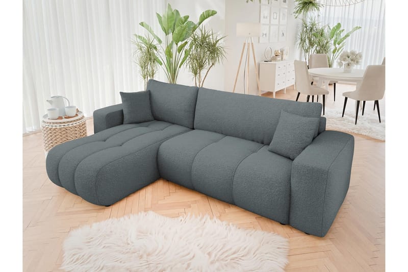 Flo Bäddsoffa med Divan 3-sits - Grå - Products - Möbler - Soffa - Divansoffa & schäslongsoffa - 3 sits soffa med divan