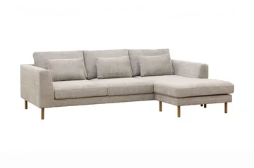 Florenz 3-sits Högervänd L-formad Divansoffa i Chenille - Grå / Beige - Products - Möbler - Soffa - Divansoffa & schäslongsoffa - 3 sits soffa med divan
