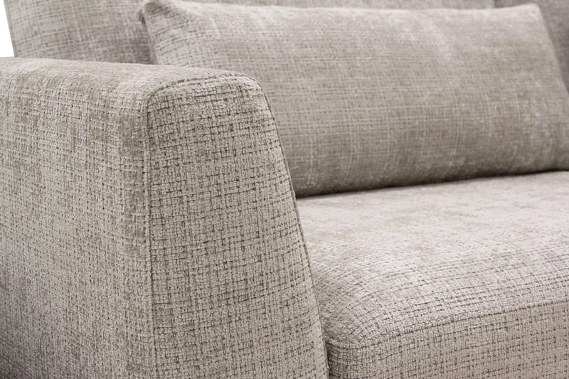 Florenz 3-sits Högervänd L-formad Divansoffa i Chenille - Grå / Beige - Products - Möbler - Soffa - Divansoffa & schäslongsoffa - 3 sits soffa med divan