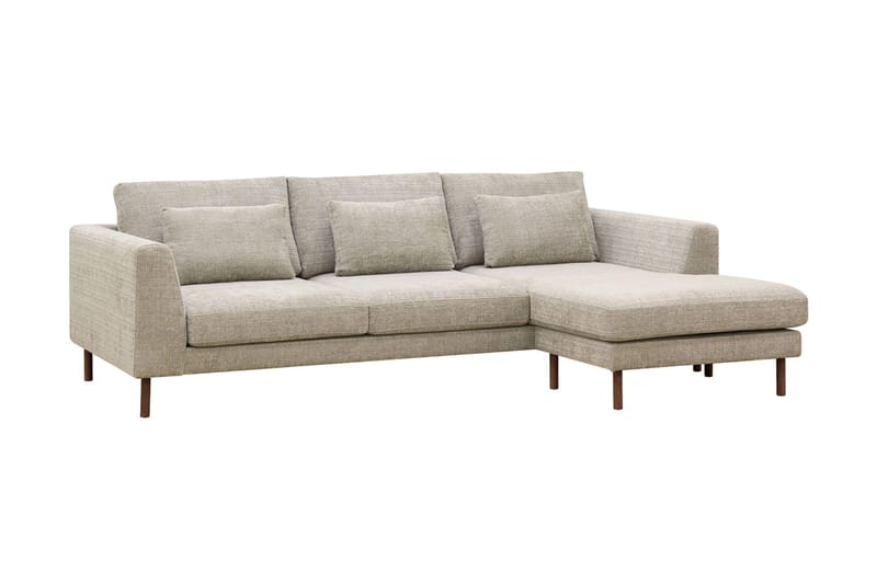 Florenz 3-sits Högervänd L-formad Divansoffa i Chenille - Grå / Beige - Products - Möbler - Soffa - Divansoffa & schäslongsoffa - 3 sits soffa med divan