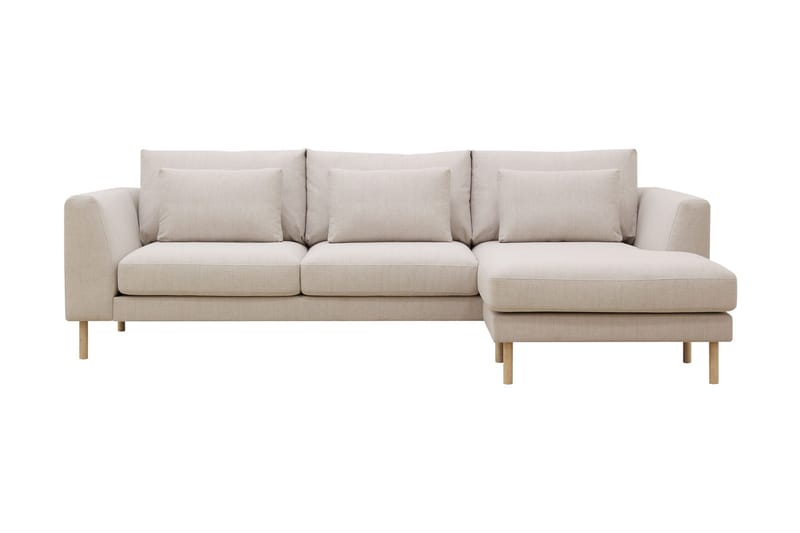 Florenz 3-sits Högervänd L-formad Divansoffa i Tyg - Beige - Products - Möbler - Soffa - Divansoffa & schäslongsoffa - 3 sits soffa med divan
