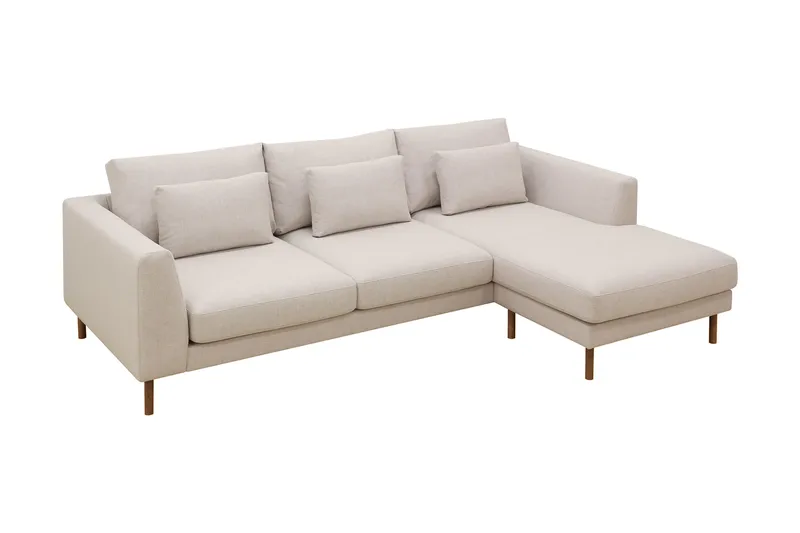 Florenz 3-sits Högervänd L-formad Divansoffa i Tyg - Beige - Products - Möbler - Soffa - Divansoffa & schäslongsoffa - 3 sits soffa med divan