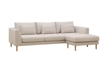 Florenz 3-sits Högervänd L-formad Divansoffa i Tyg - Beige - Products - Möbler - Soffa - Divansoffa & schäslongsoffa - 3 sits soffa med divan
